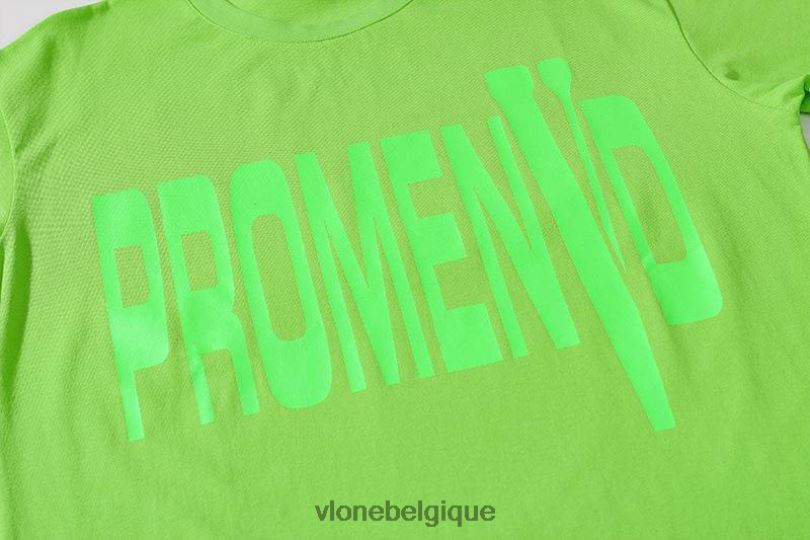 être Vlone Hommes t-shirt promevd vert 6V4D247 haut