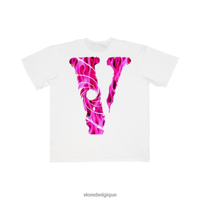 être Vlone Hommes t shirt vice city blanc 6V4D233 haut