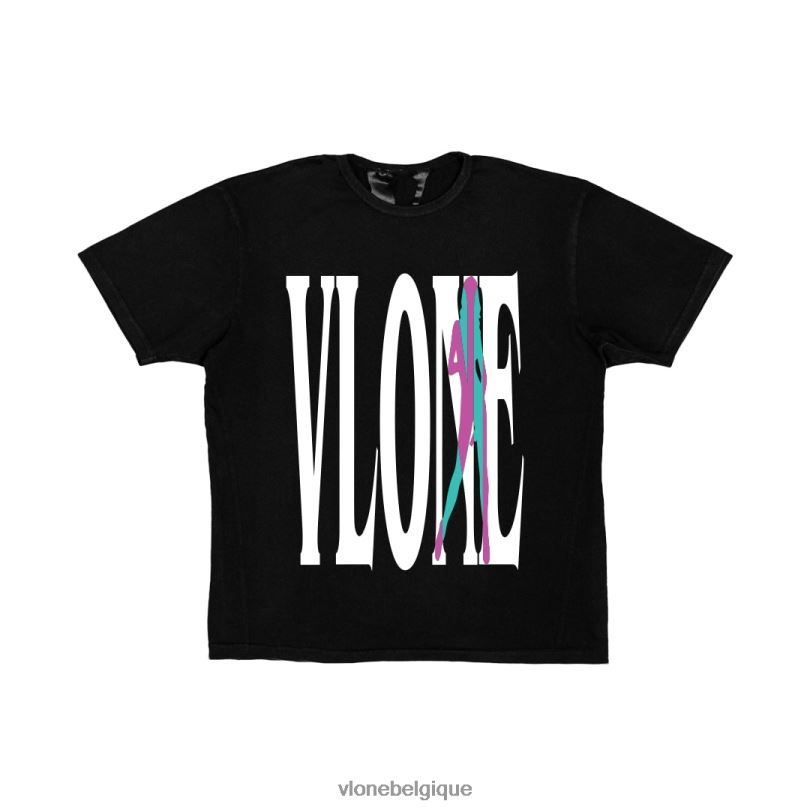 être Vlone Hommes t shirt vice city noir 6V4D234 haut