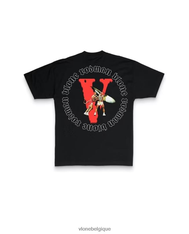 être Vlone Hommes tee shirt diable rodman noir 6V4D135 haut