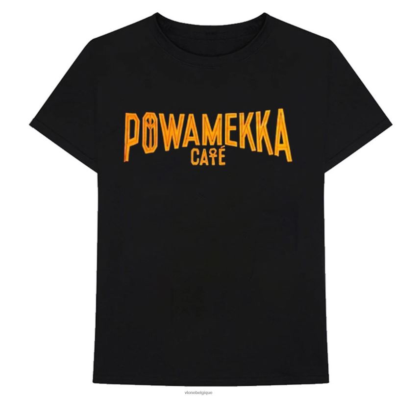 être Vlone Hommes tupac powamekka café t-shirt noir 6V4D194 haut