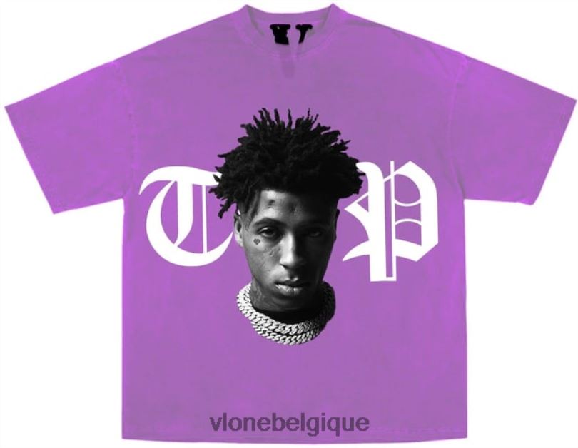 être Vlone Hommes youngboy nba paix à peine violet tee 6V4D240 haut